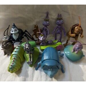 Disney Pixar A Bug's Life Toy Lot 1998 Mattel McDonald's Flik Hopper Rosie Rare